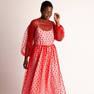 Eloquii Sheer Dot Maxi